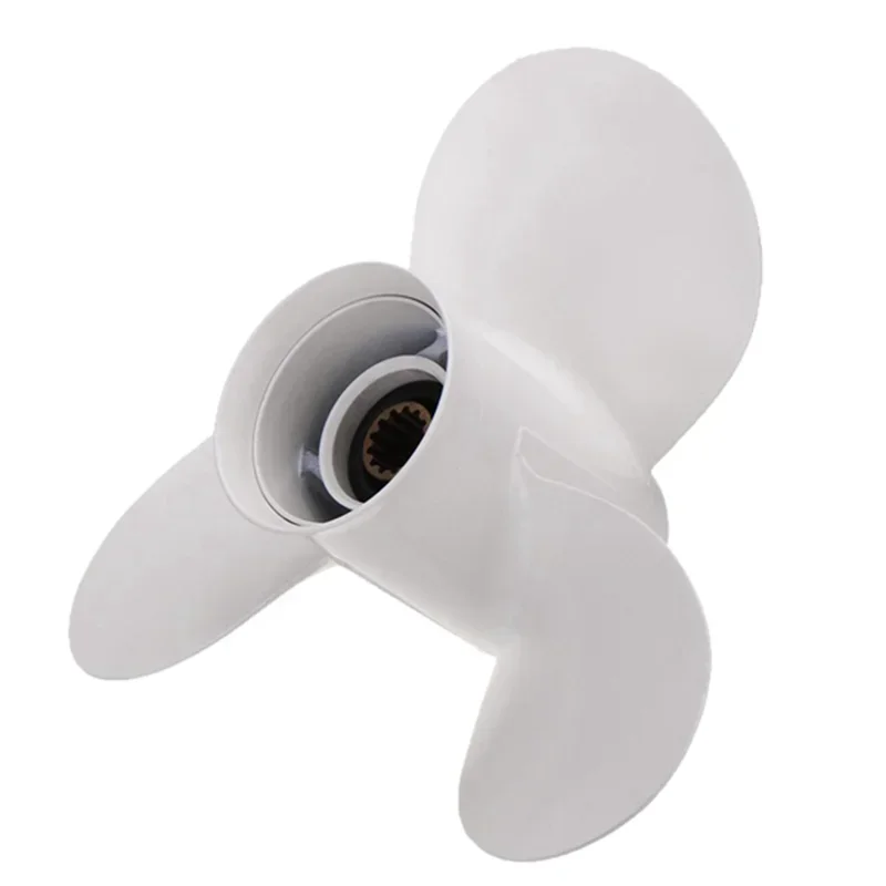 Boat Outboard Propeller For Yamaha Propeller 25-60HP 11 5/8X11-G 13 Tooth 69W-45947-00-EL Aluminum Alloy Marine Propeller White