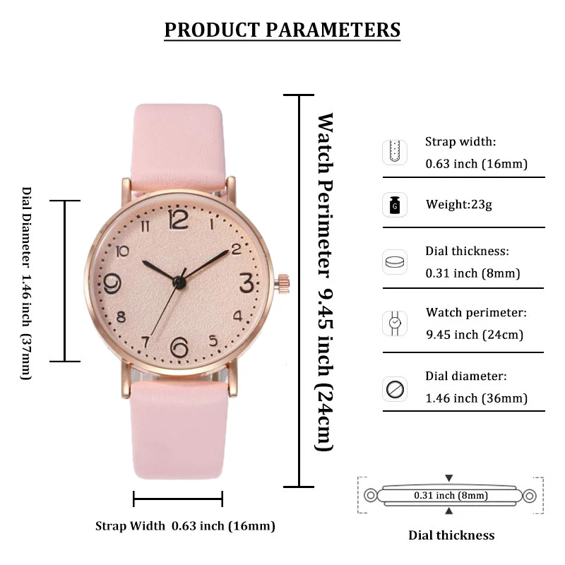 New Women Watch Luxury Casual Exquisite Leather Belt Watches With Fashionable Simple Style Quartz WristWatch Reloj Mujer