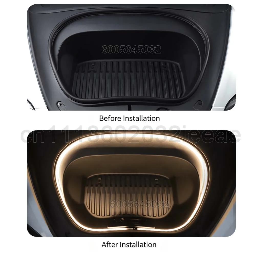 Front Trunk LED Light For Tesla Model 3 Highland Model Y Juniper 2024-2025 Ambient Surround Light Flexible Silicone Strip Lamp