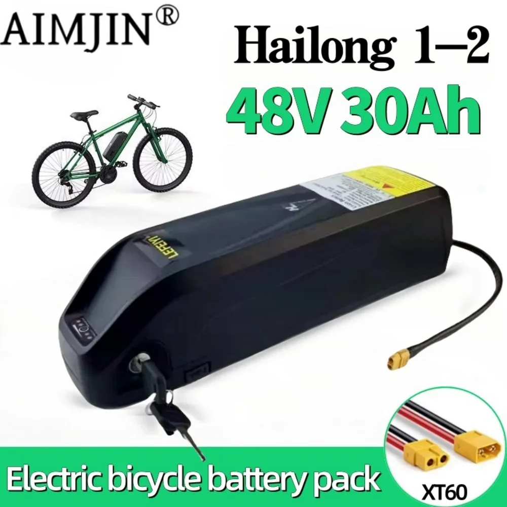 

48V 30AH lithium battery for Hailong 1 and 2 model Battery 35A BMS 350W 500W 750W 1000W 18650 35E Power Cell