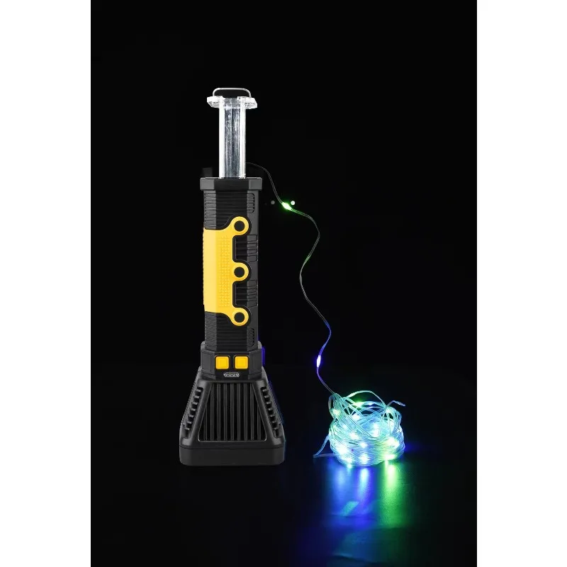 مصباح يدوي عاكس كبير قابل لإعادة الشحن: فائق السطوع يدوم طويلاً، محيط ملون، خيمة تخييم محمولة وإضاءة خارجية #6