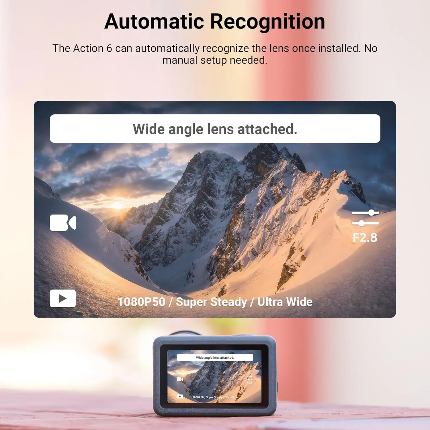 NEEWER Weitwinkelobjektiv 185 ° FOV HD Optisches Glas-Schraubobjektiv für Action-Kameras, Fotografie-Zubehör nur für DJI Osmo Action 6 – Detail 2