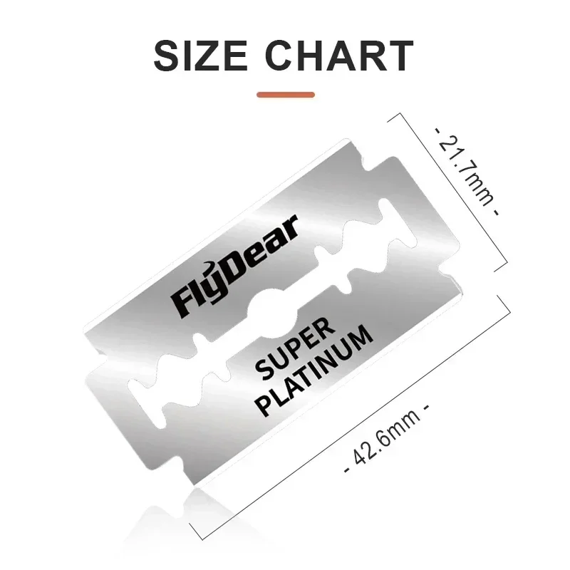 Lâminas de barbear de aço inoxidável para barbear e depilação, borda dupla, usado para faca dobrável, 10 unid, 20 unid, 30 unid, 50 unid