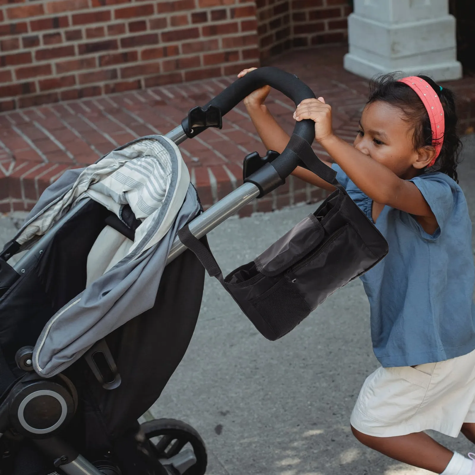 

1Pcs Large Capacity Stroller Hanging Bag for Baby Essentials Storage Organized Stroller Accessory Nursery Diaper Supply Pouch