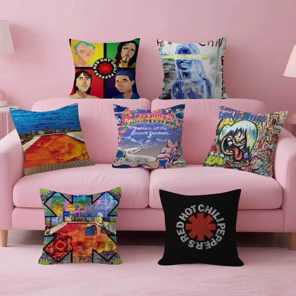 45*45cm Cushion Cover Pillow Cover Decor Pillowcase Home Pillowcase for Couch Pillow Red Hot Chili P-Peppers Band