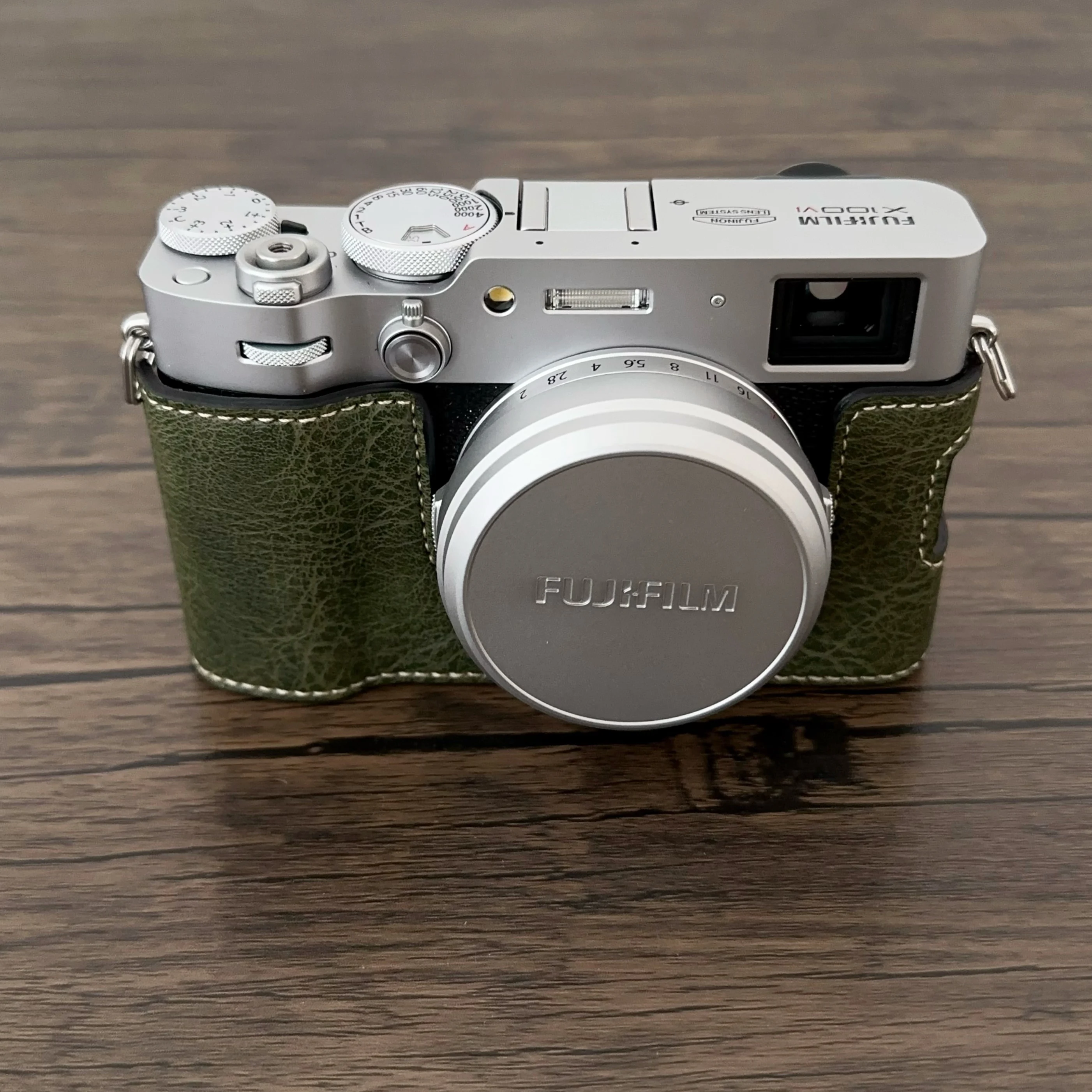 الجاموس نمط بو الجلود حالة كاميرا فيديو حقيبة نصف الجسم قاعدة ل Fujifilm X100VI فوجي x100vi واقية افتتاح الغطاء السفلي