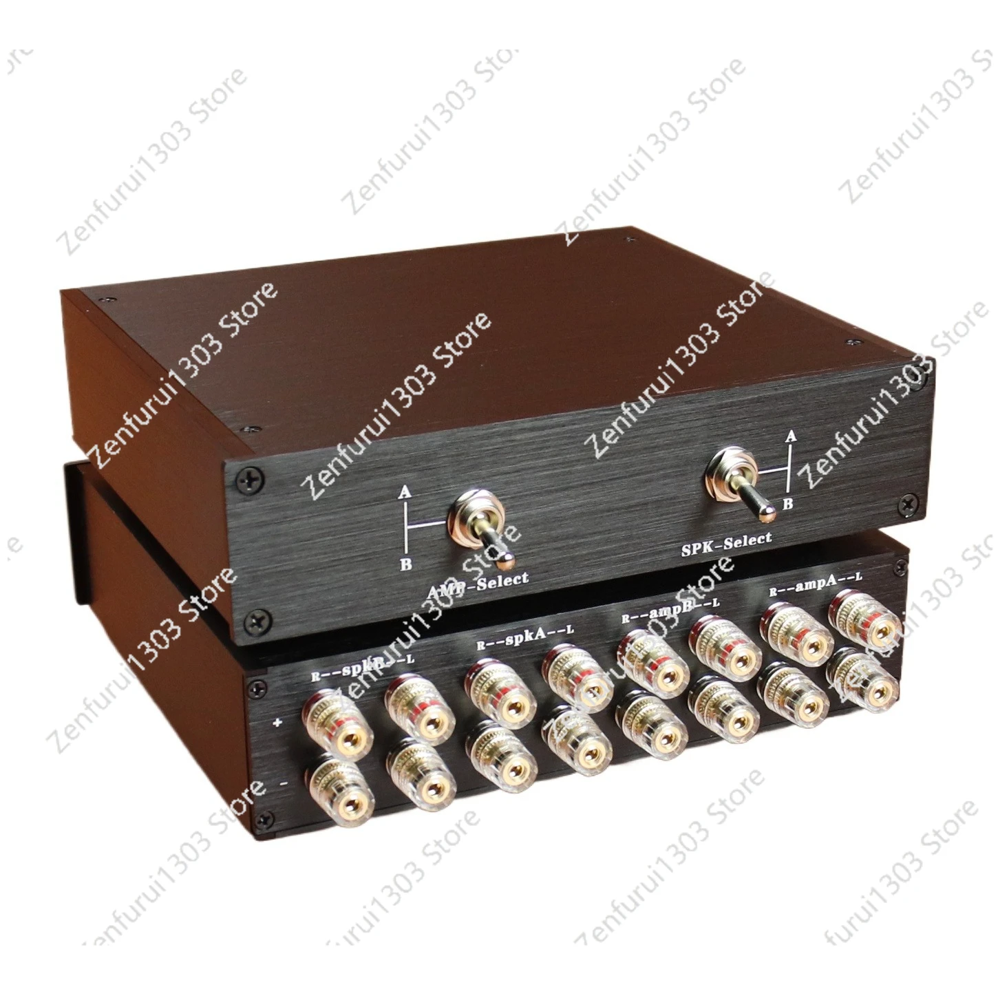 Speaker Amplifier Switcher Stereo Home Audio Selector Switch Box Banana Plug Silver Plated Audio Cable