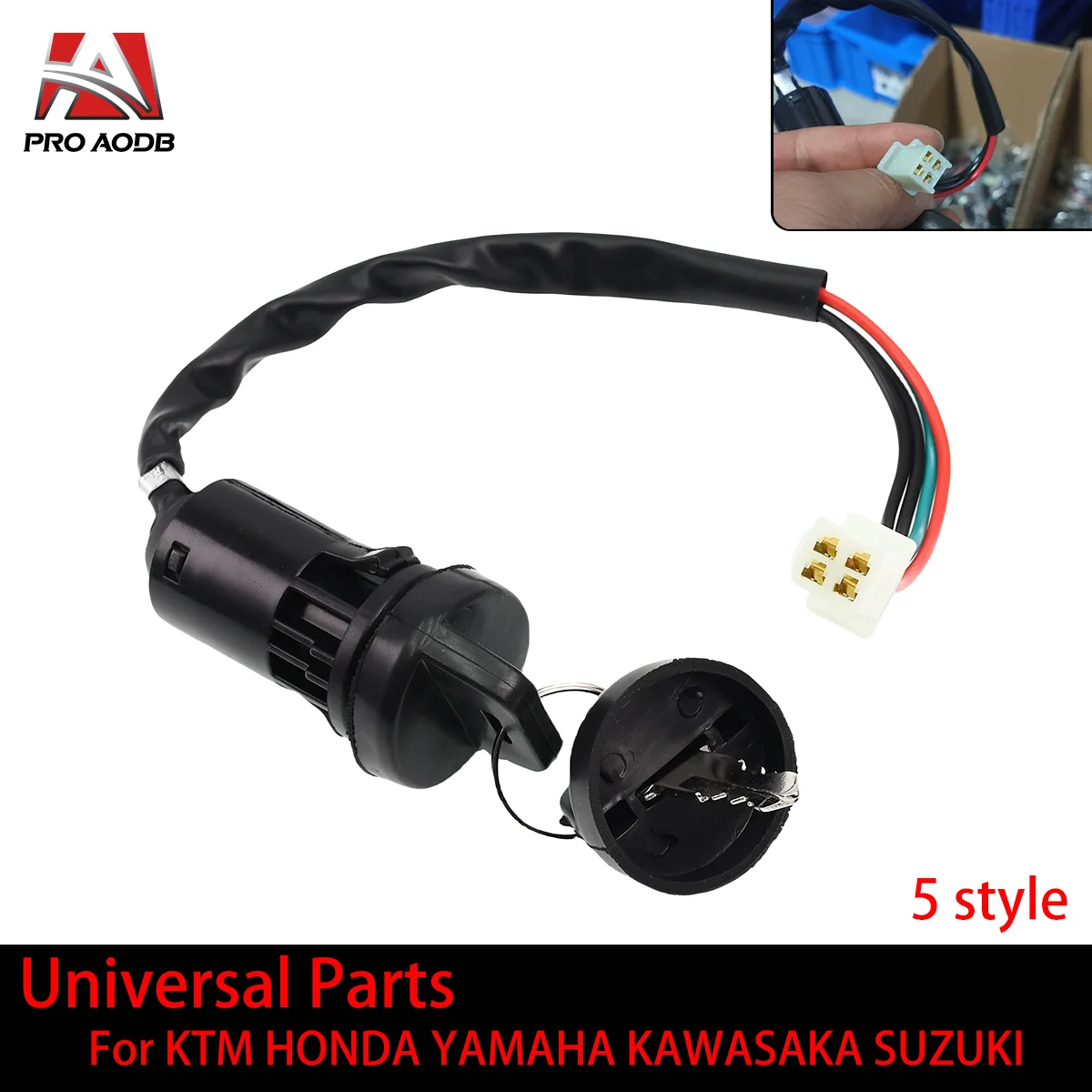 

Motorcycle Accessories Universal Parts Motorcycle Start the ignition switch lock key with bracket For Yamaha Kawasaki Motocross