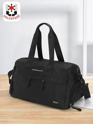 Volunteer Shoulder Bag for Men 2023 New Fashionable Oxford Large Capacity Korean Style Travel Commuter Crossbody Bags 1801-11