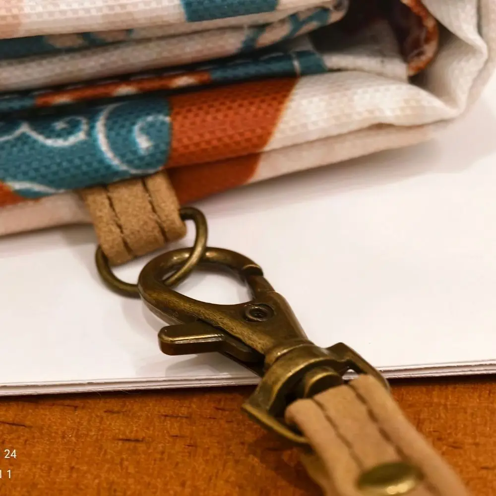 Cartera de lona de estilo coreano para mujer, tarjetero con estampado de flores y elefante, tarjetero de cuero PU con animales