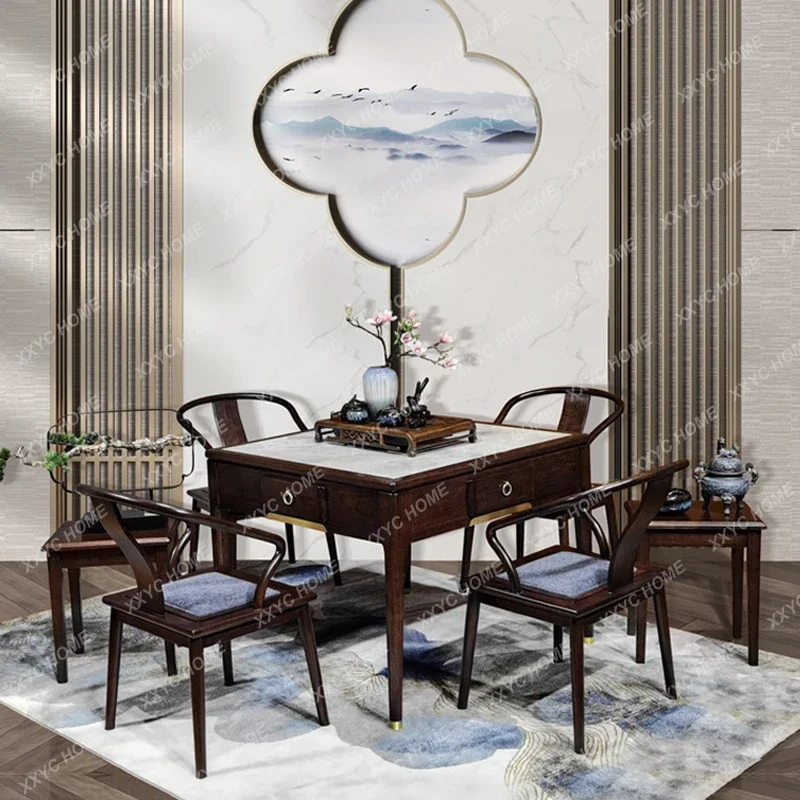 

Solid Wood Automatic Household Dining Table Dual-Purpose in One Mahjong Table