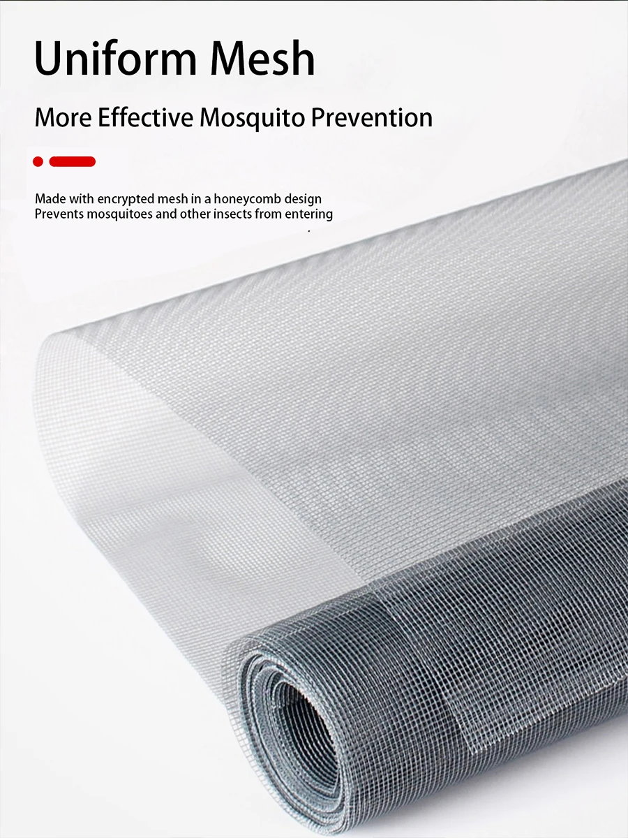 Self-Adhesive Mosquito Net for Windows - Washable, Reusable, Invisible Mesh, Durable, Insect and Mosquito Proof, Easy to Install