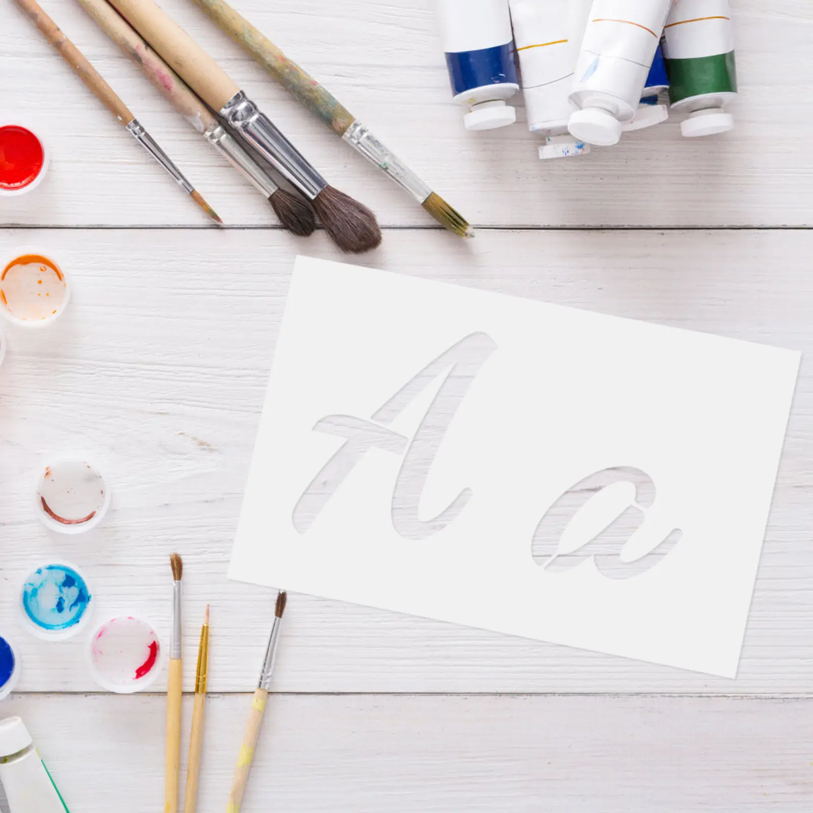 40Sheets Letter Stencil Versatile Reusable for DIY Painting on Wood Fabric Paper Alphabet Stencils Wall Art Letter Stencil