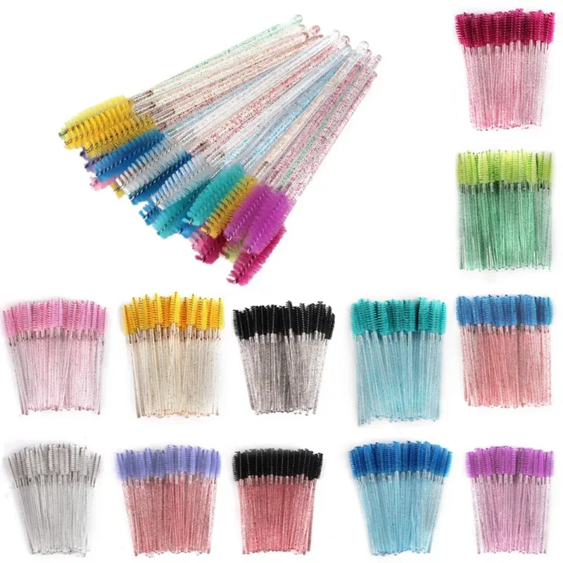 50PCS Wimpern Pinsel Einweg Wimpern Verlängerung Pinsel für Wimpern Reinigung Mascara Wands Applikator Lippen Pinsel Make-Up-Tool