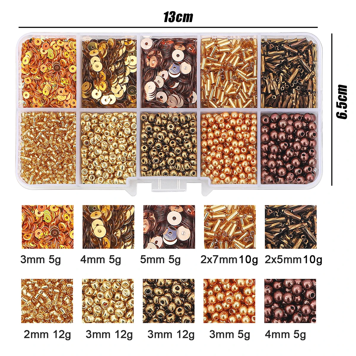 10 Grids Mixed Glass Seed Bead - Embroidery Kit Set ulasan dan harga