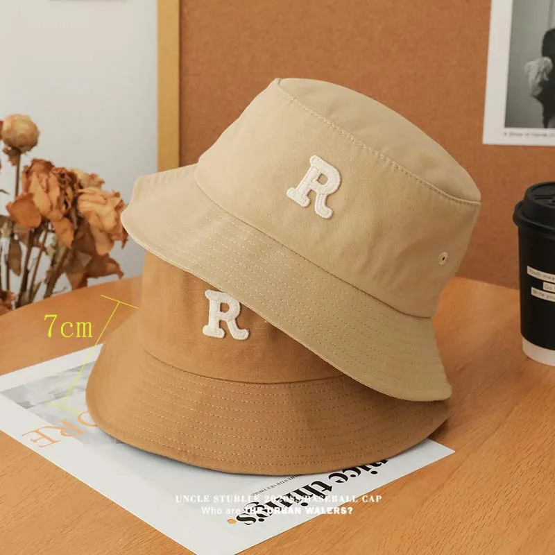 63cm Big Head Cotton Bucket Hats for Men Women large  Bob Four Seasons Fisherman Hat Letter  Outdoors  Sun Hat  XL XXL Wholesale