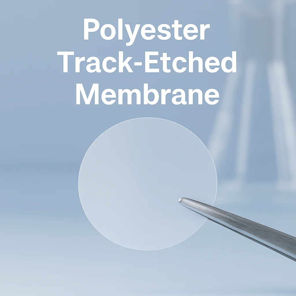 Track Etched PET Nuclear Pore Membrane 0.1–10 μm Smooth Surface Low Extractables For Cells Microorganisms Particle Separation