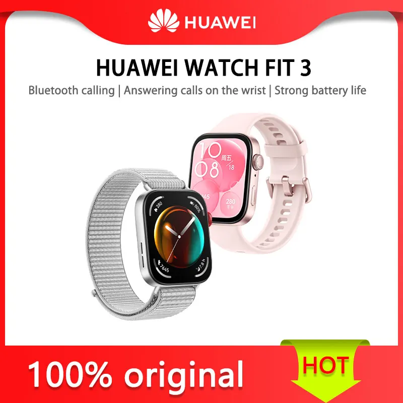 

ЧАСЫ HUAWEI FIT 3, Bluetooth-вызовы. Сильное время автономной работы.