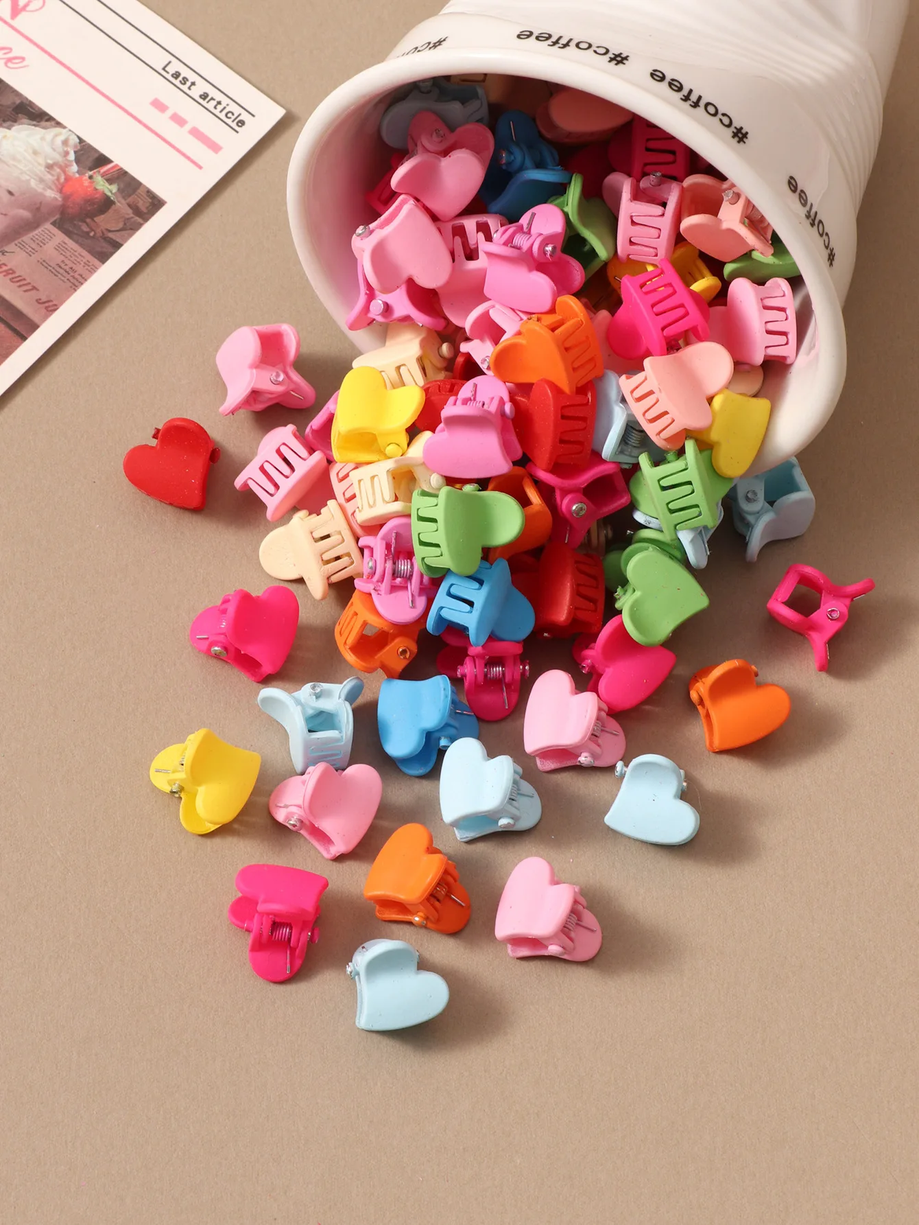 20 Stück süße kleine Herz-Haarspangen für Mädchen, bunte Haarspangen für seitliche Ponyfransen, Prinzessinnen-Haarspangen, Haar-Accessoires