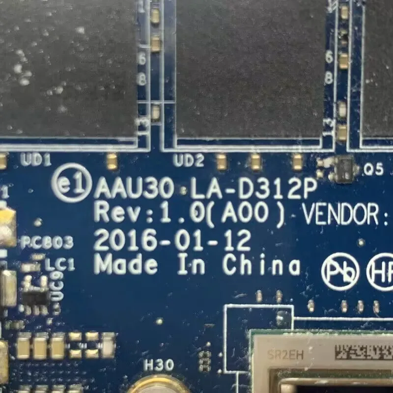 Imagem -04 - Laptop Motherboard para Dell Cn0x95h8 0x95h8 X95h8 Mainboard Sr2eh M76y75 Cpu Aau30 La-d312p 100 Testado Funcionando Bem