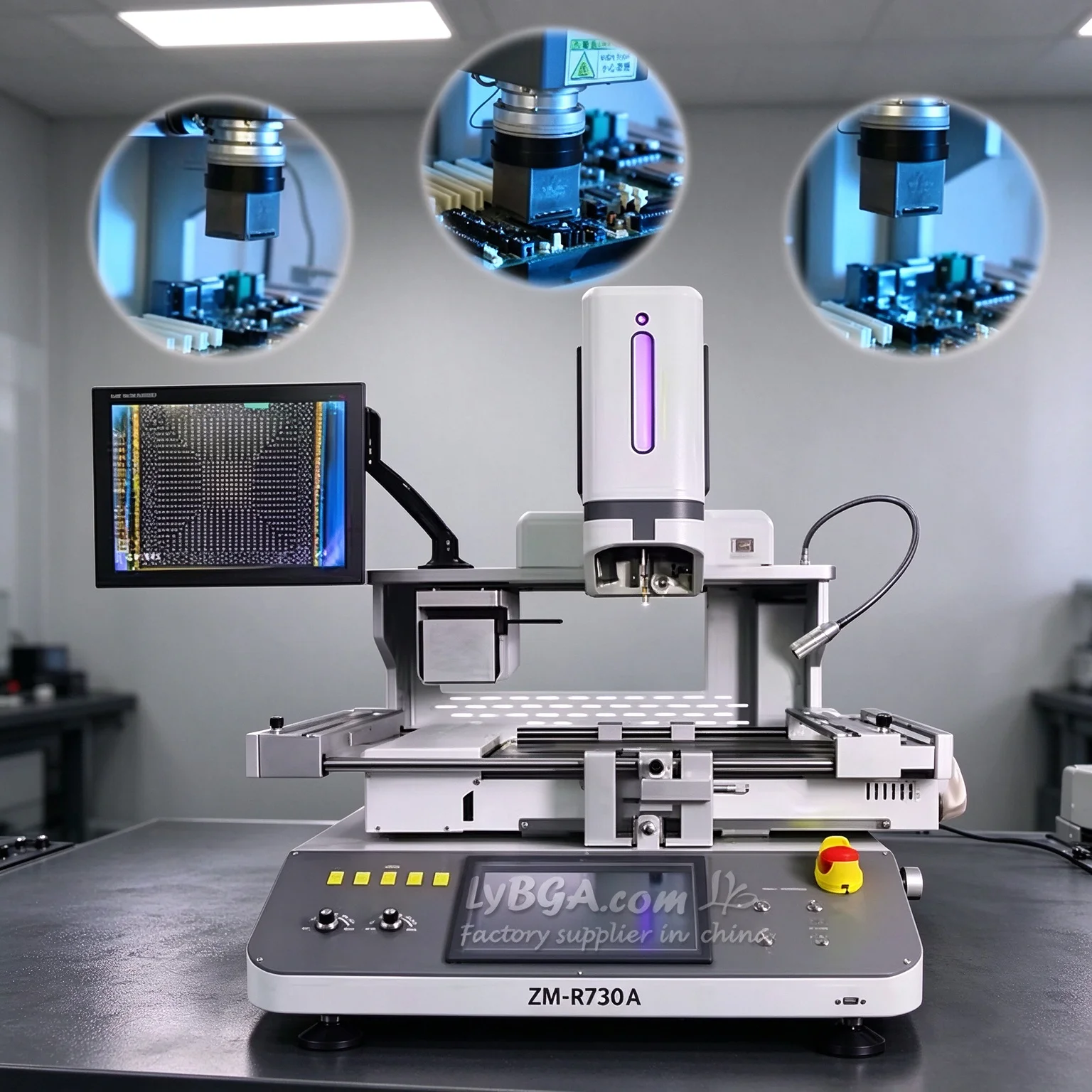 5300W ZM-R7220A Align Bga Rework Machine Optical Alignment Hot Air SMD Reballing Welding Machine R7220C