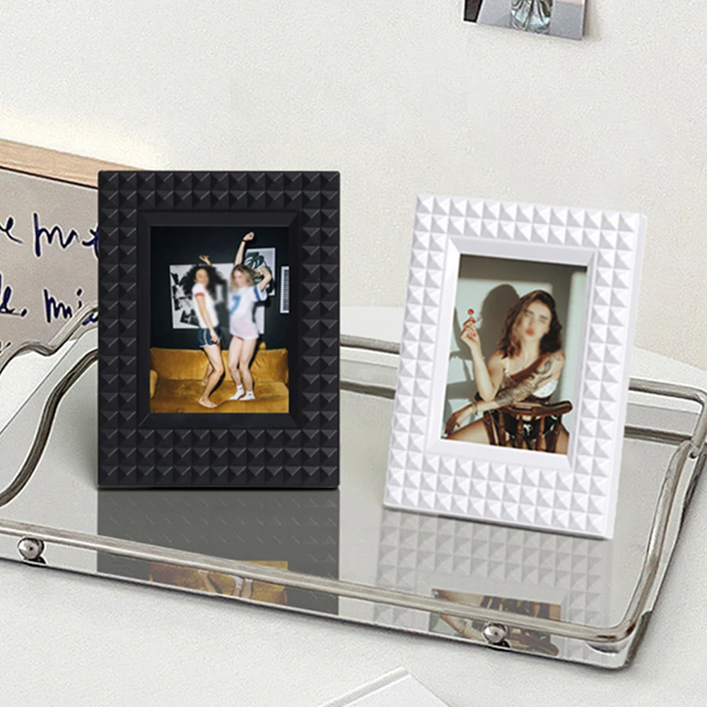 New Rivets Dopamine Vertical Photo Frame Color Mini 3-Inch Photo Frame Idol Picture Display Stand