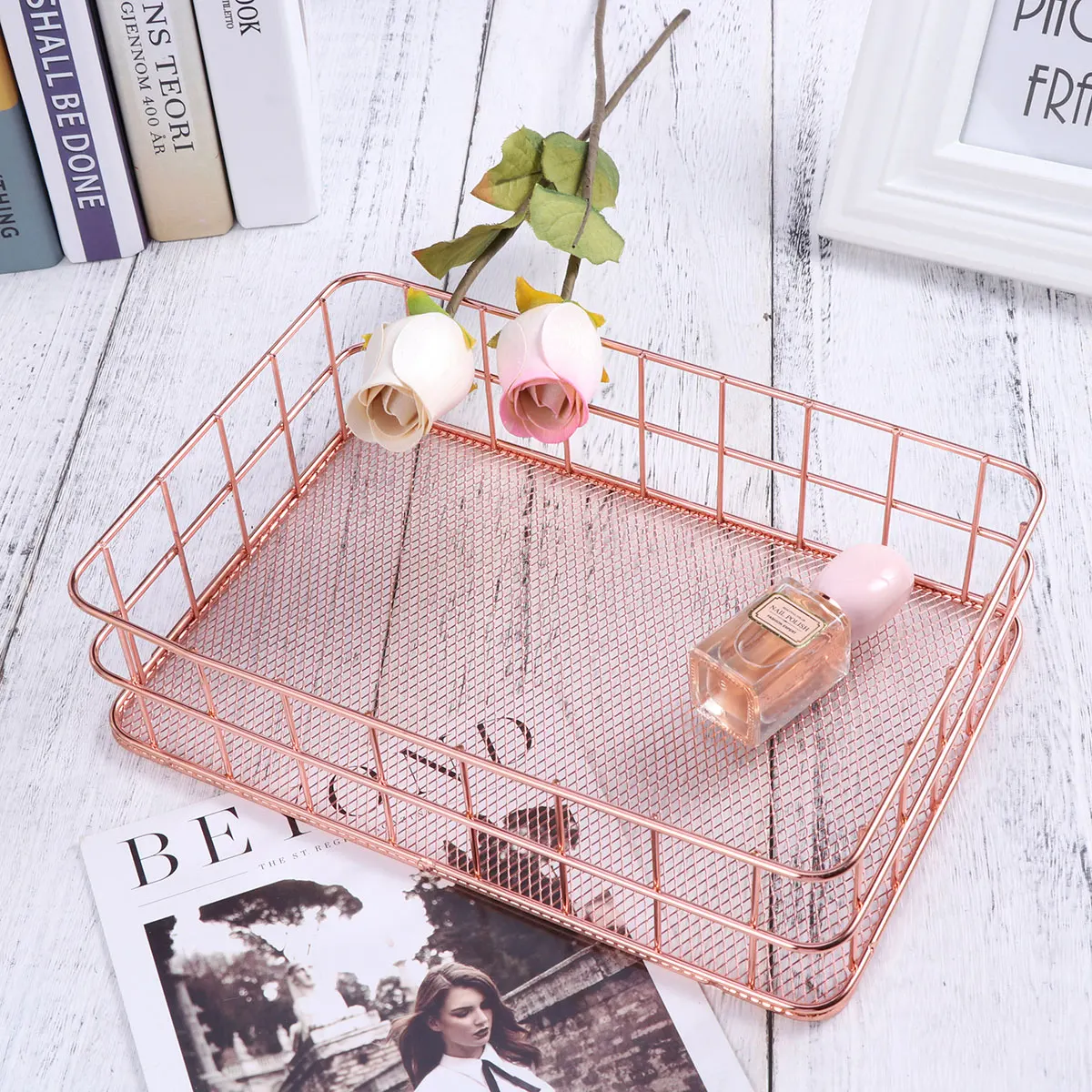 

Large Storage Basket Baskets Fruits Metal for Household Purposes Kitchen Shelf Mesh