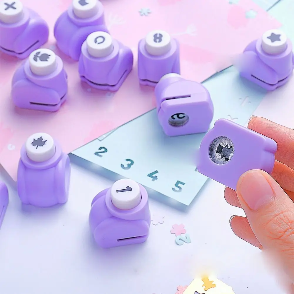 Kindergarten DIY Crafts Tool Paper Trimmer Scrapbooking Embossing Punches DIY Hole Puncher Gift Card Punches Mini Paper Puncher