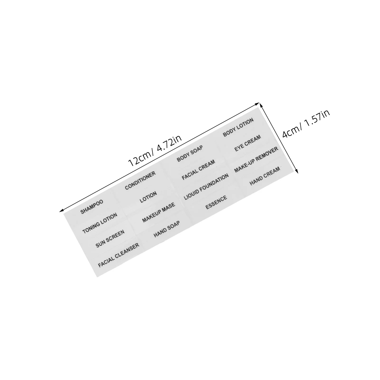 Etichette per la cura della pelle da 10 pezzi Adesivi in PVC impermeabili per bottiglie di cosmetici Dispenser di sapone Organizzazione Classificazione autoadesiva