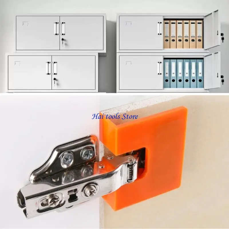 X37E Pack of 2/4/6/10 Plastic Hinge Fixing Device Feature High Adhesion Magnet and Scale for Woodworking Applications.