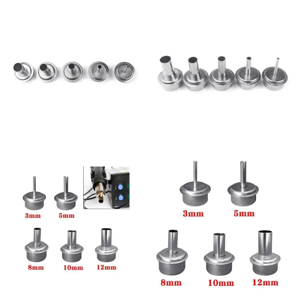 

Y1UD 3/5/8/10/12mm Hot Air Guns Welding Nozzle For QUICK 861DW Hot Air Rework Station