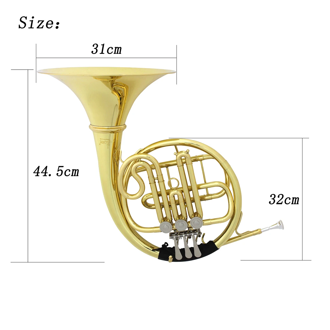 SLADE شقة 3/4 مفتاح القرن الفرنسي Bb النحاس سبليت الجسم الذهب المهنية الفرنسية القرن جرس كبير النحاس أداة نحاسية مع أجزاء #6