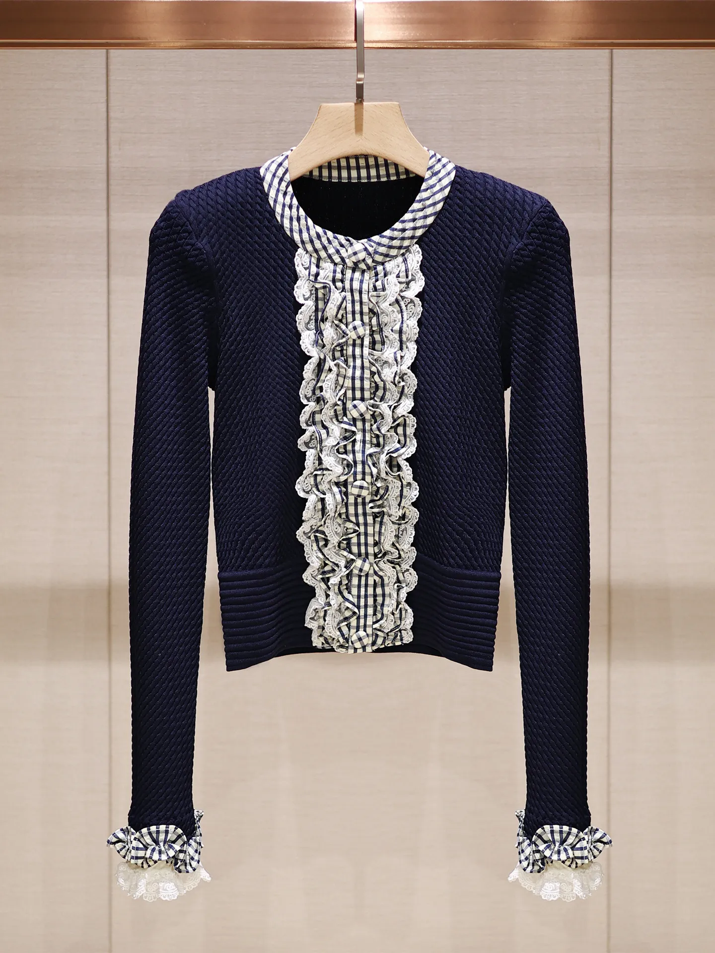 

Весна 2026, облегающий круглый трикотаж Ne, женский модный повседневный мягкий роскошный вязаный свитер среднего размера для поездок на работу