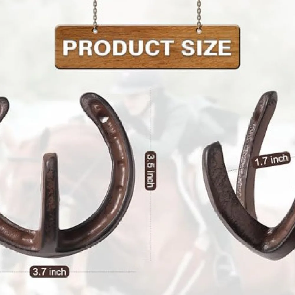 Retro Horseshoe Cast Iron Wall Hook Antique Style Metal Hanger Industrial Decorative Storage Rack For Home Accessories