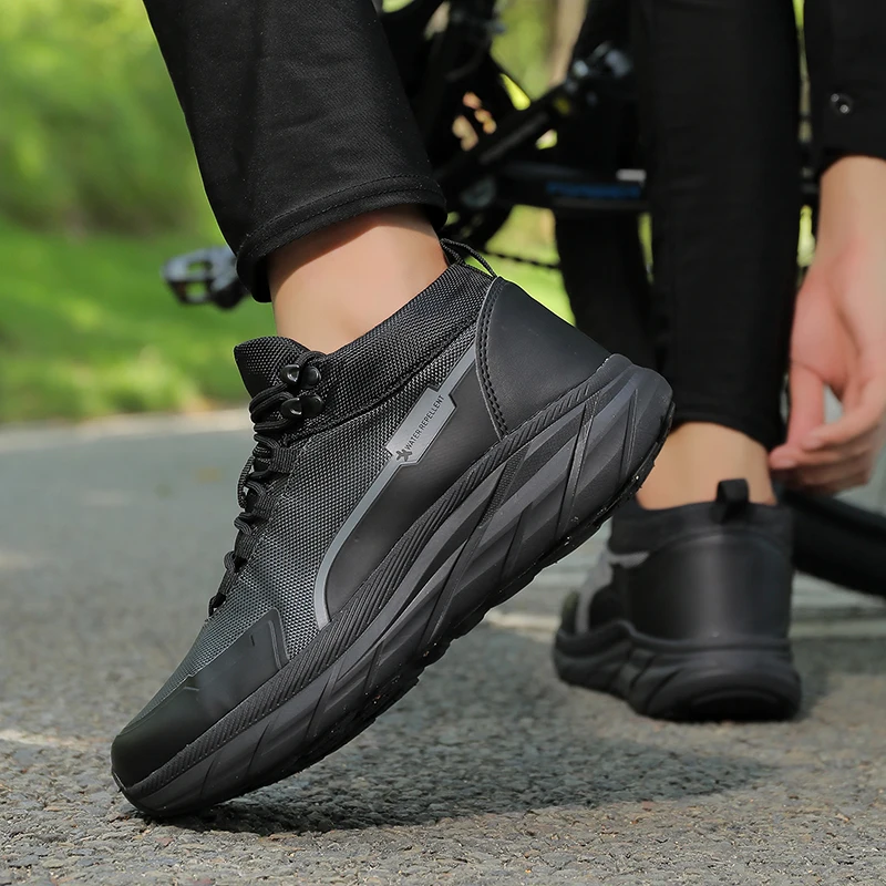 أحذية المشي لمسافات طويلة للرجال مقاومة للماء، أحذية رياضية مضادة للتصادمات والرحلات، أحذية مشي للياقة البدنية خفيفة الوزن، أحذية مقاومة للانزلاق #5
