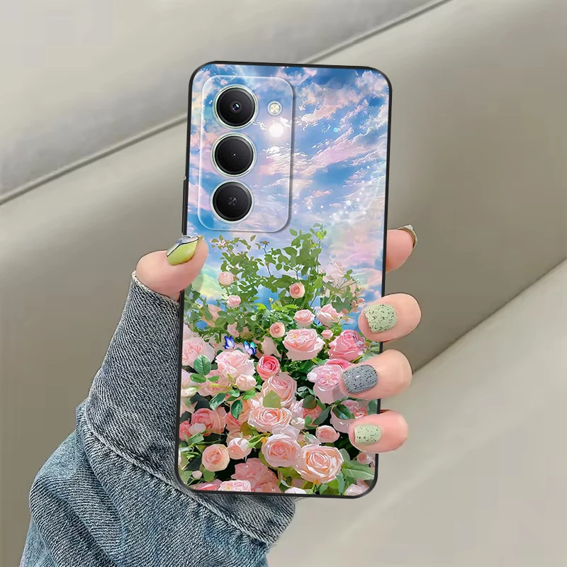 ل Redmi 15 حافظة 2025 لطيف الزهور كوكه لينة السائل سيليكون الغطاء الخلفي ل Redmi 15 الحالات الهاتف Redmi15 5G 4G Fundas Shells #2