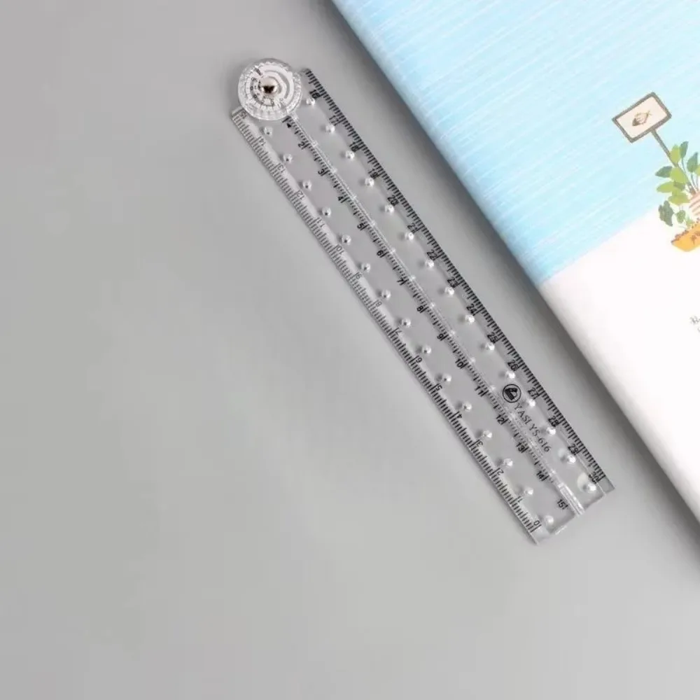 

Creative Portable Acrylic Ruler Transparent 30cm Length Folding Ruler Straight Edge Lightweight Scale Ruler Office Use