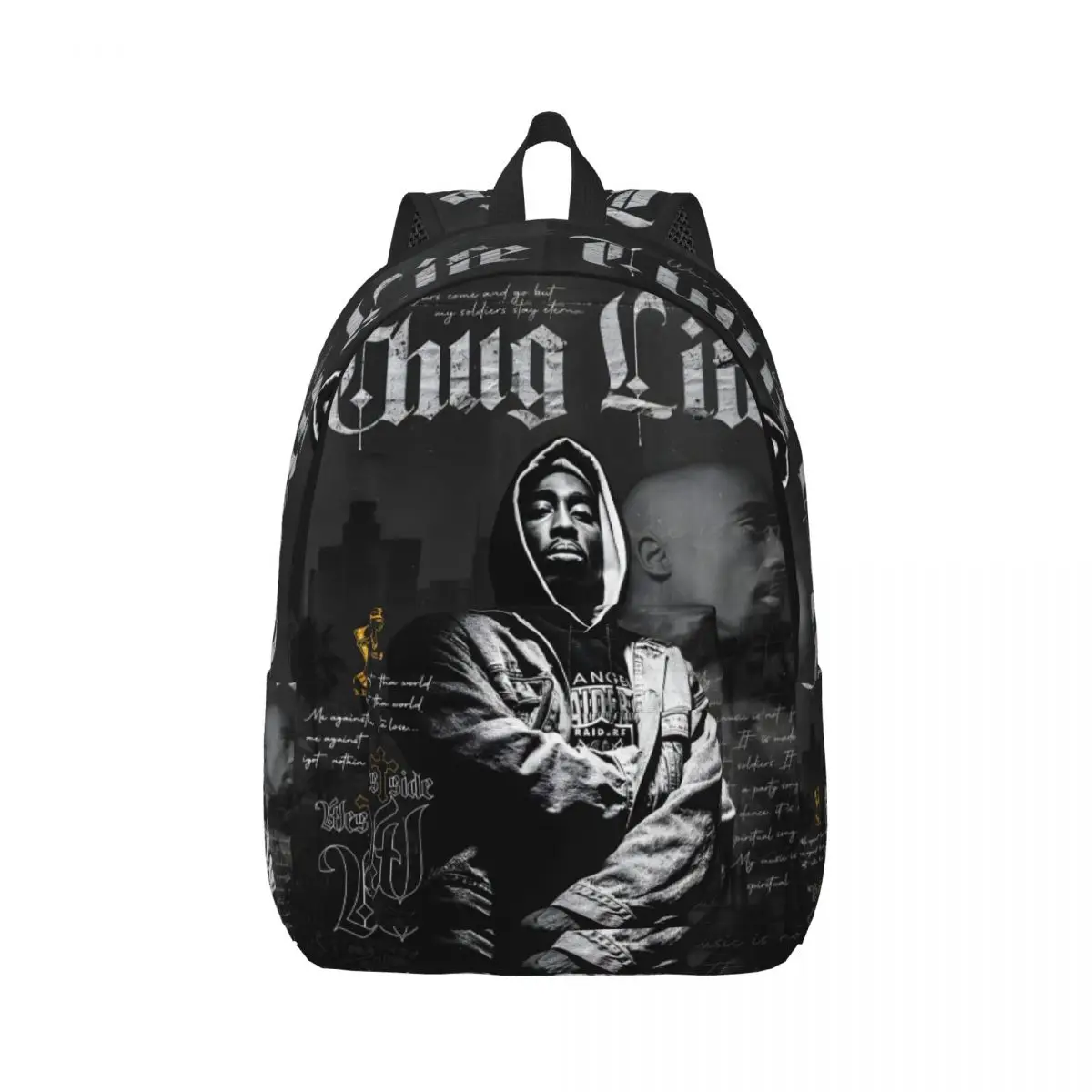 Tupac 2pac Backpack Student Schoolbag for Men Women Laptop Canvas Bags