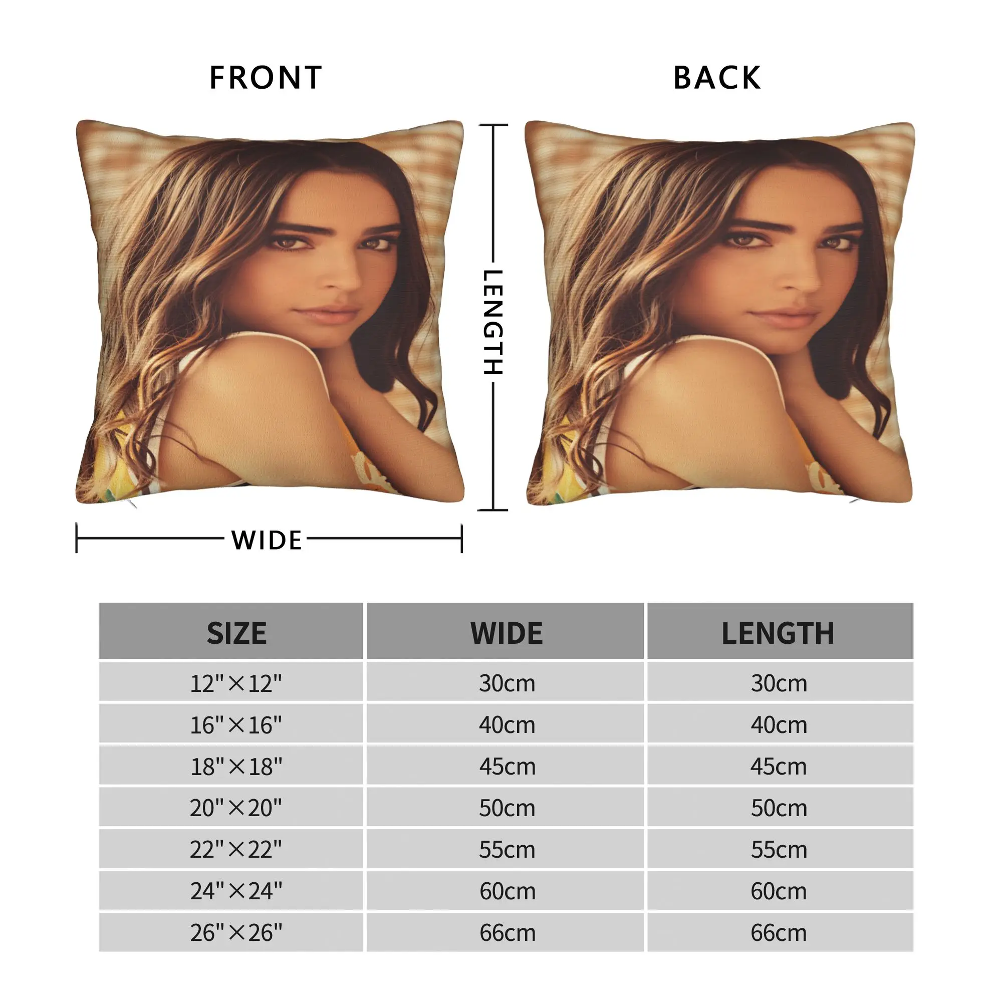 Actor Sofia Carson  Pillow Cover  Comfy Cushion Cover Kawaii Pillow Case For Couch Sofa Bedroom