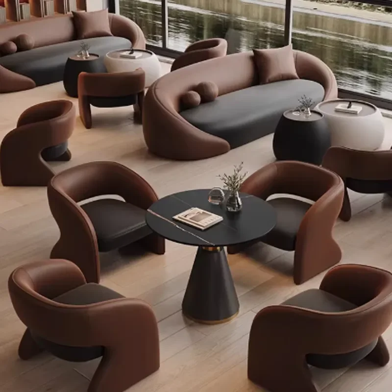 Modern Leather Sofa Set Living Room Furniture Couch Office Home Decor