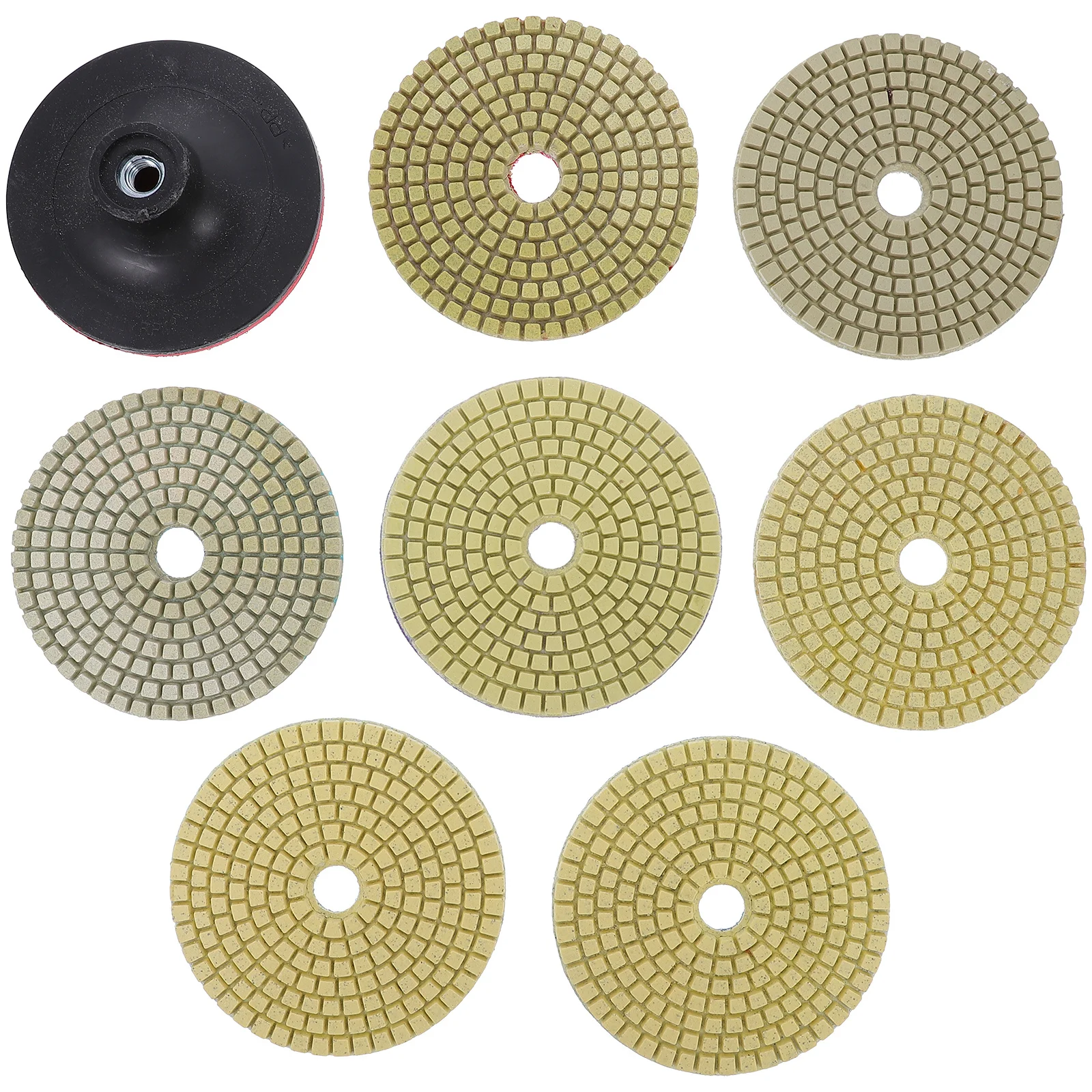 

8Pcs Diamond Polishing Disc Set Professional Wet Stone Marble Concrete Ceramic Glass Grinding Pad Polishing Disc