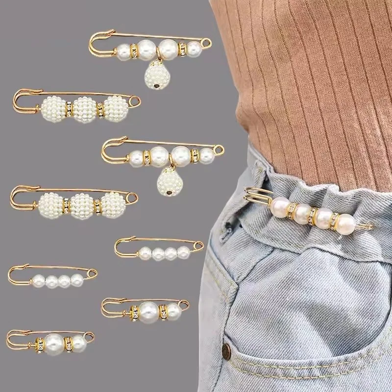 Detachable Metal Pins Fastener Pants Pin Retractable Button Sewing-Free Buckles for Jeans Perfect Fit Reduce Waist