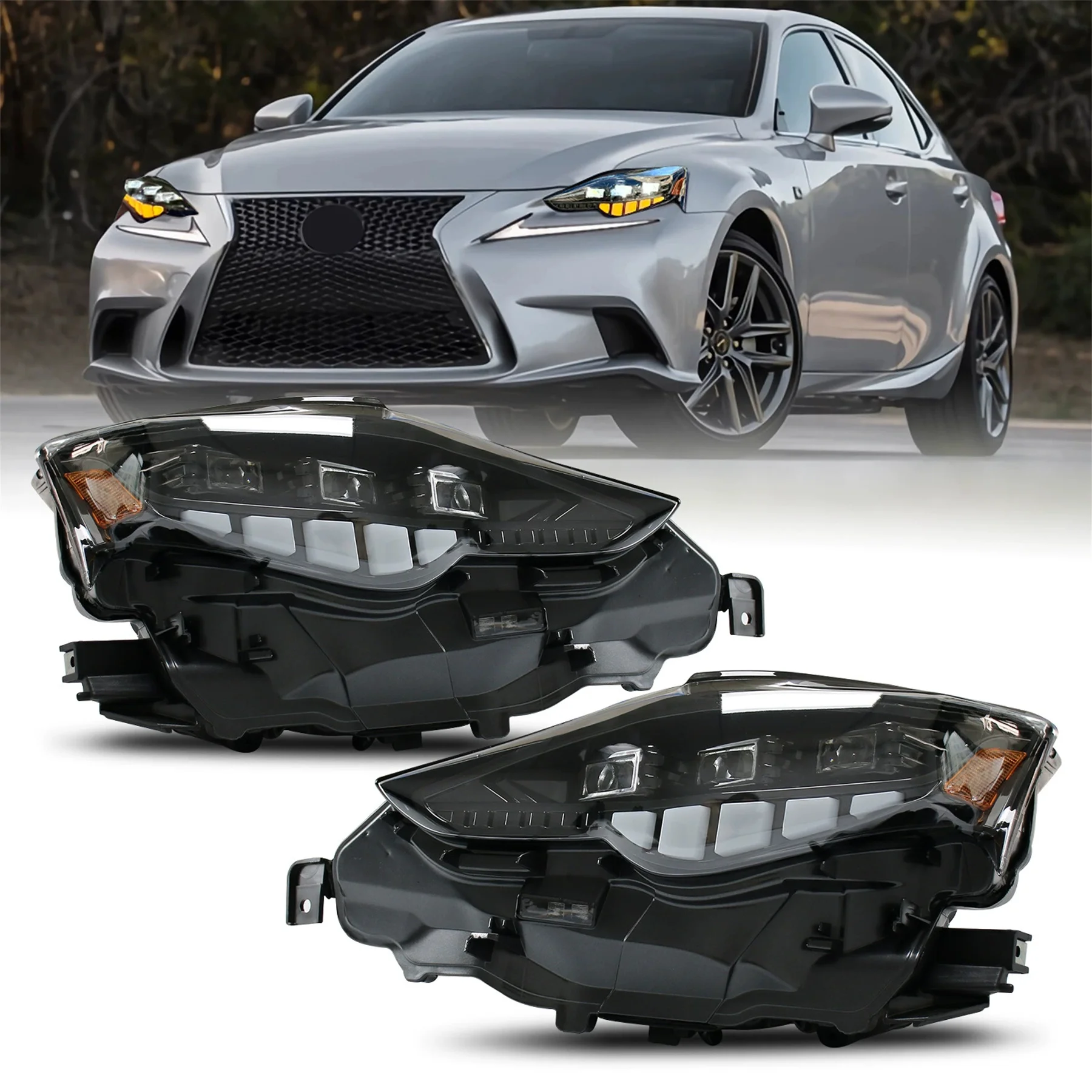 Led Headlight for Lexus IS 13-16 Daytime Running DRL Turn signal