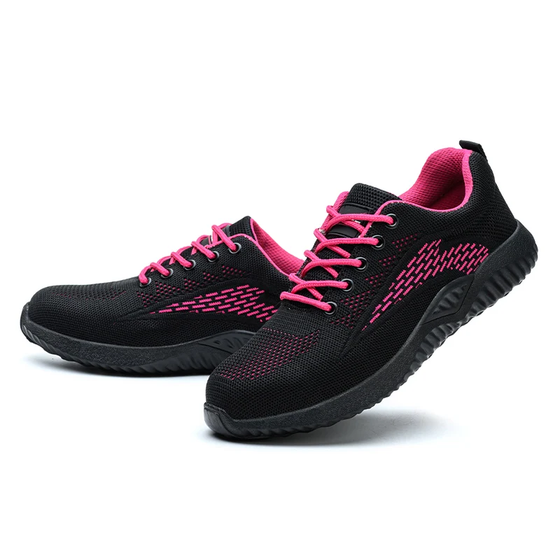womens casual breathable plastic toe covers work shoes summer safety boots outdoors worker insulated sneakers protect footwear image 4