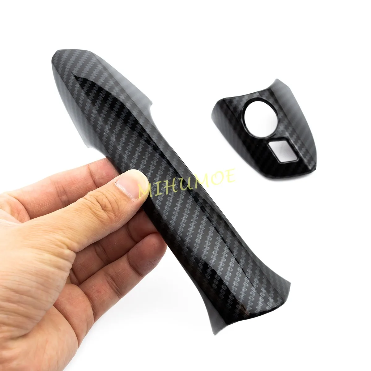 لمرسيدس بنز GLE GLA GLK CLA B C E M الفئة LHD ألياف الكربون مقبض باب السيارة قطاع غطاء الكسوة ث/مفتاح W166 X156 X204 C117 #4