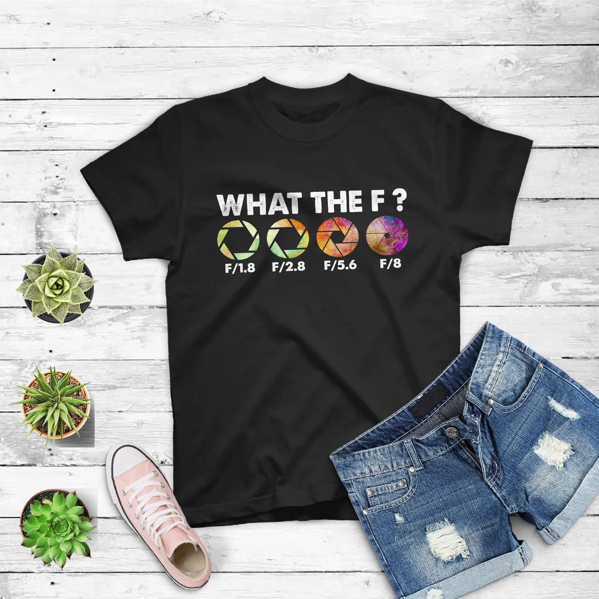 Funny Photography Camera F stop Lens What The T Shirt