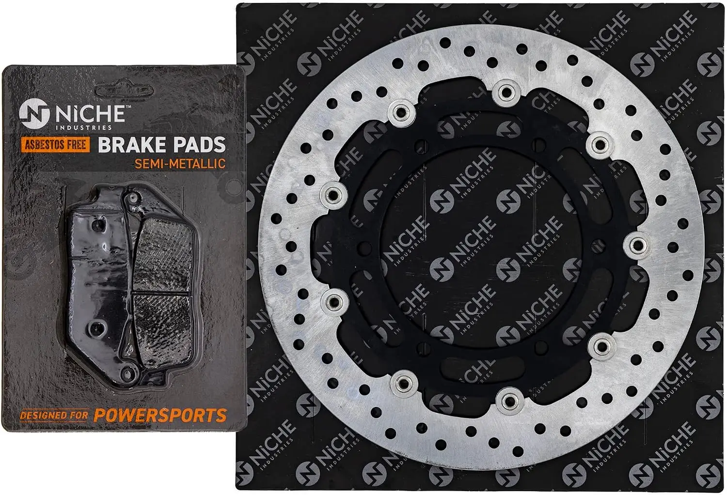 Front Brake Rotor Pad Semi Metallic Kit For Honda 06455-KYJ-901