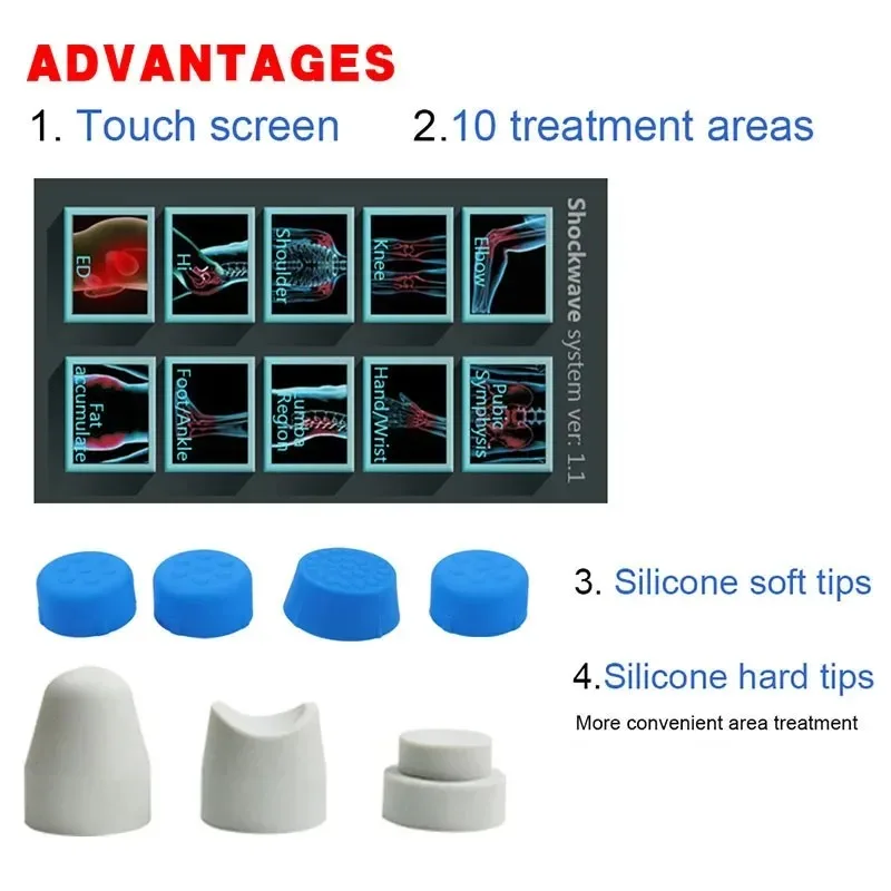 

Portable Touch Screen Shock Wave Rehabilitation Physiotherapy Device Body Health Relax Tools For Plantar Fasciitis Treatment New