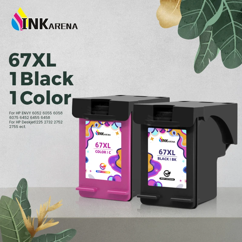 

Remanufactured Ink Cartridge Replacement for HP 67 67XL for DeskJet 2732 2755 6052 6058 6075 4152 4155 4158 Printer