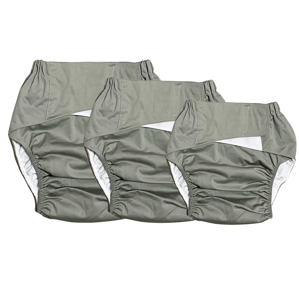 Plus Size Reusable Adult Diapers, Soft Elderly Incontinence Underwear, Washable Cloth Diaper for Men and Women Without Insert